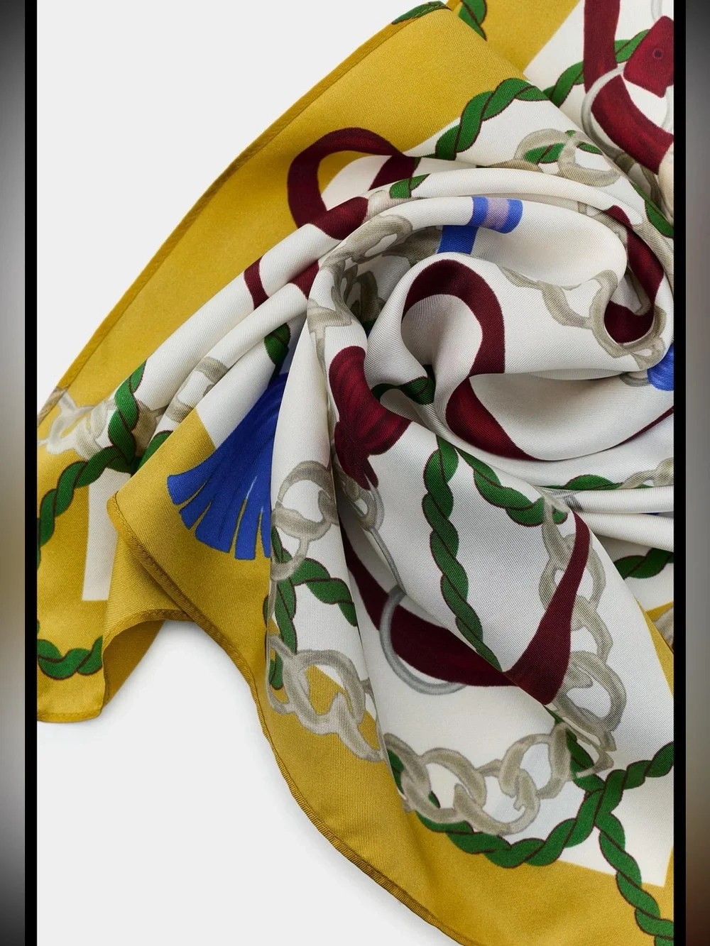 Zara 100% silk scarf, 55 x 55 cm, multicolored